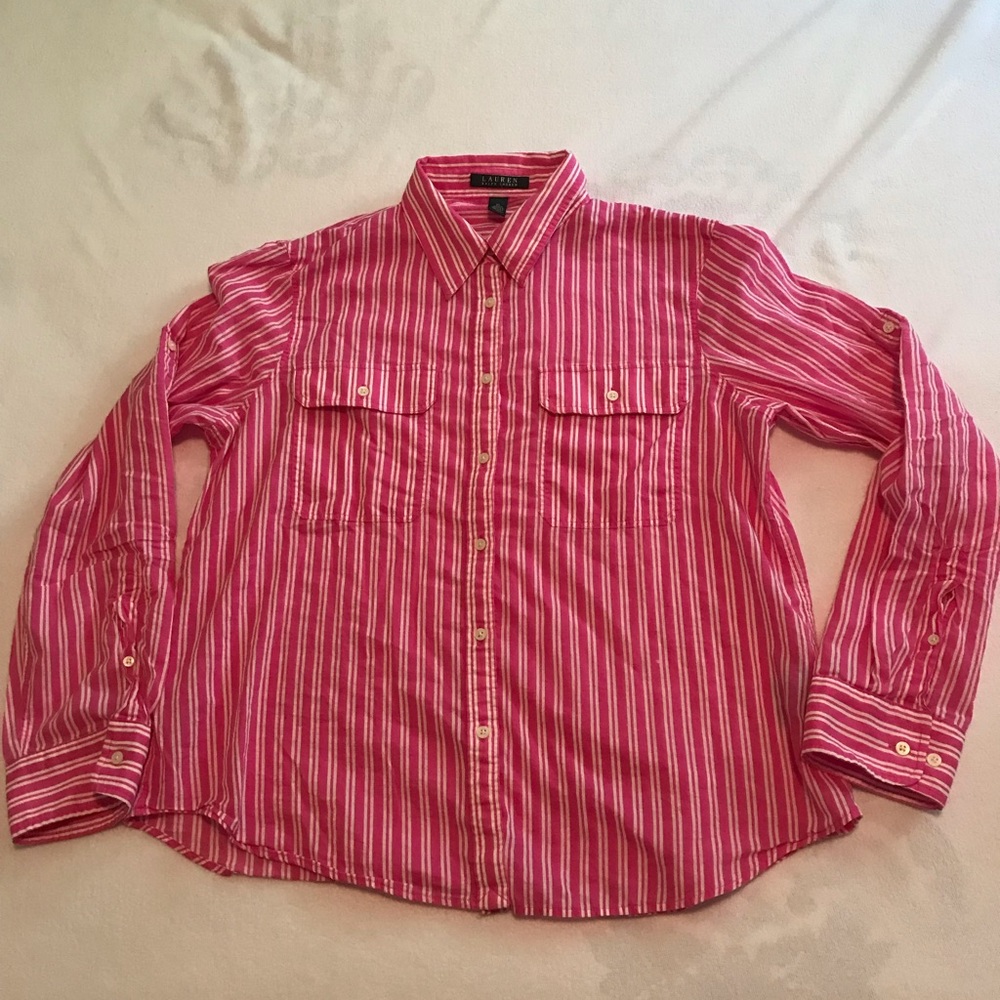 Lauren Ralph Lauren pink and white striped